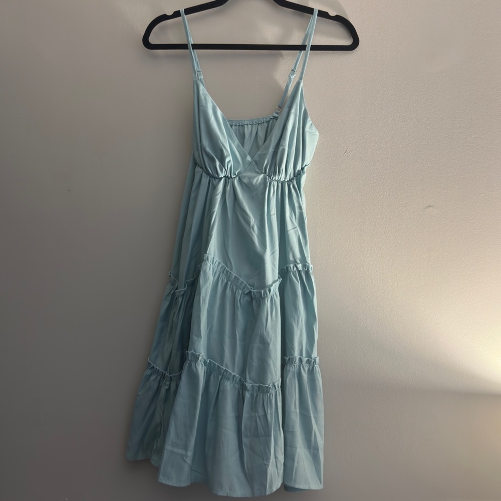 Light blue tiered sundress - Women’s size small
